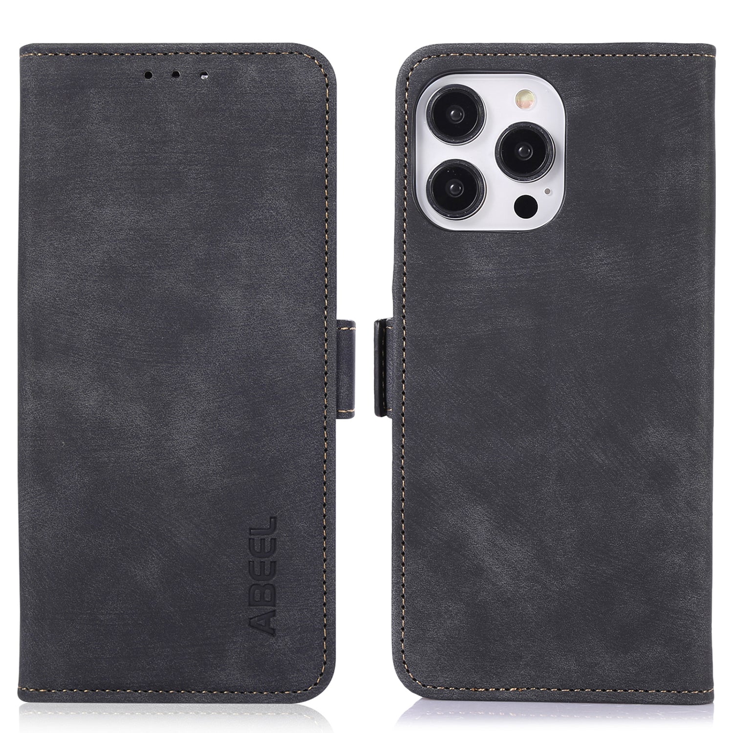 ABEEL For iPhone 13 Pro Phone Case Retro Texture PU Leather Wallet Phone Protective Cover ABEEL For iPhone 13 Pro Phone Case Retro Texture PU Leather Wallet Phone Protective Cover